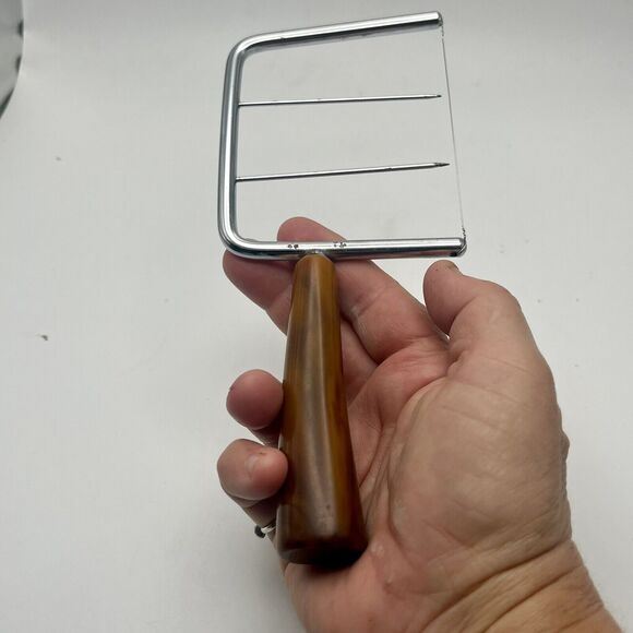 Vintage Wire Cheese Slicer Stainless Steel Bakelite Handle Charcuterie Board EUC - Picture 6 of 16